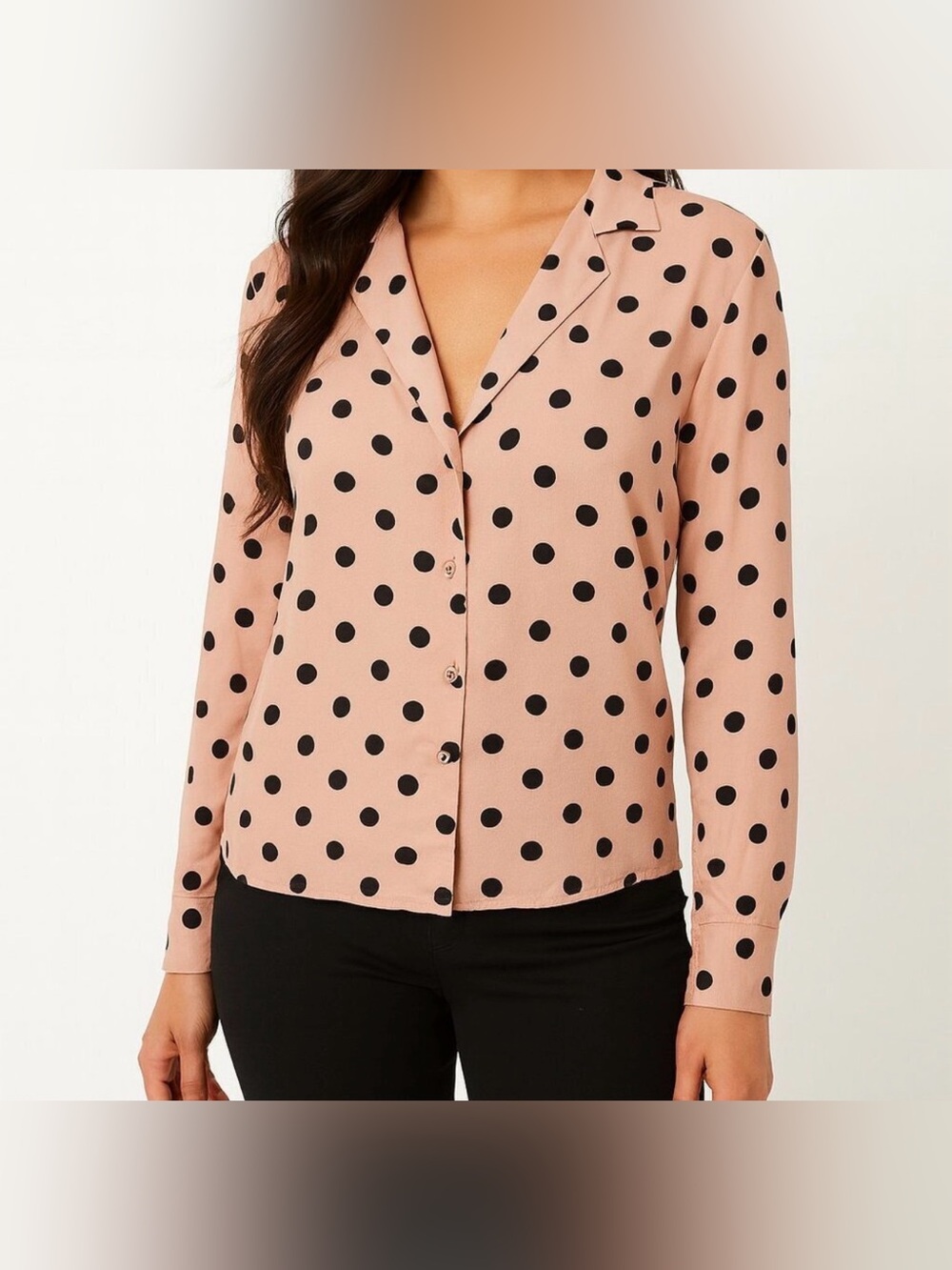 NWT Reformation Willa Polka Dot Button-Down Top Small